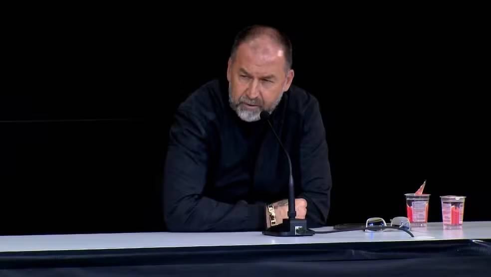 Augusto Melo concedeu duas coletivas para falar da situao politica do Corinthians. Foto: Globo