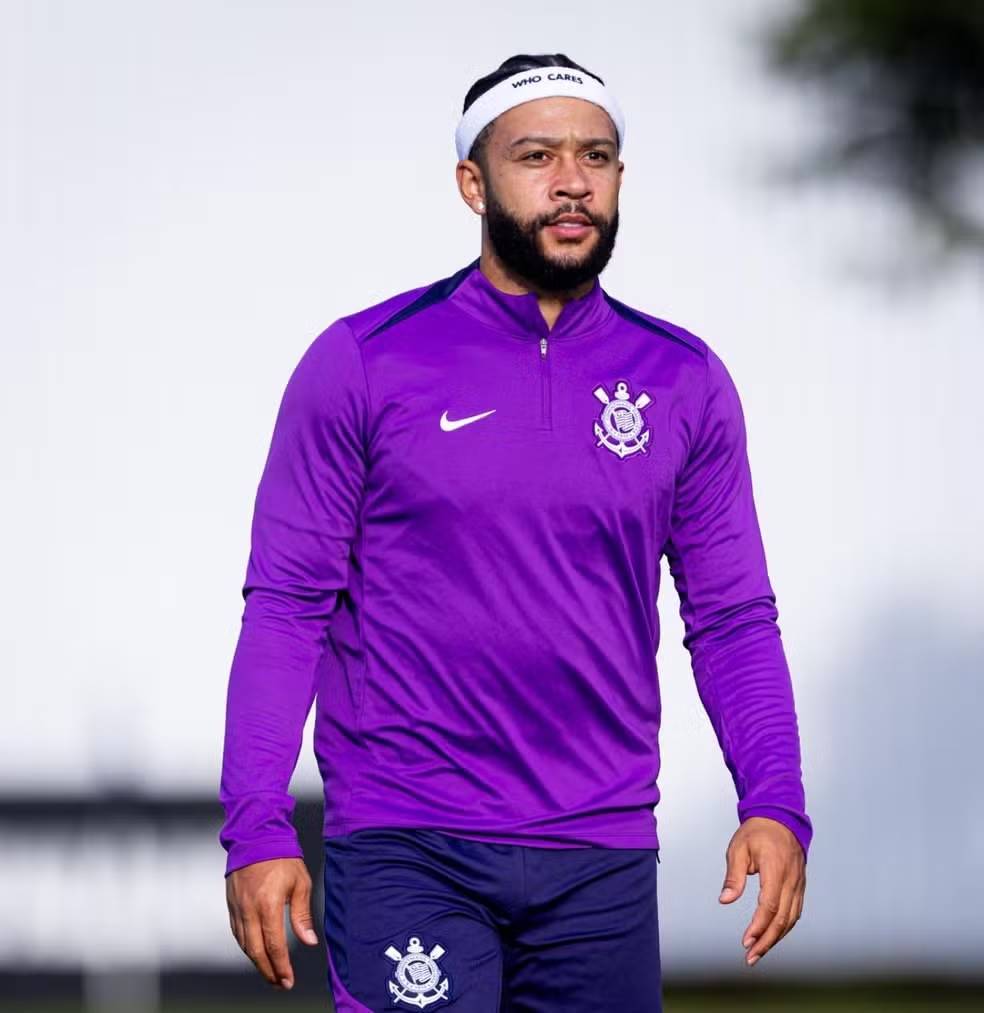 Memphis Depay em treino do Corinthians - Foto Rodrigo Coca/Ag Corinthians