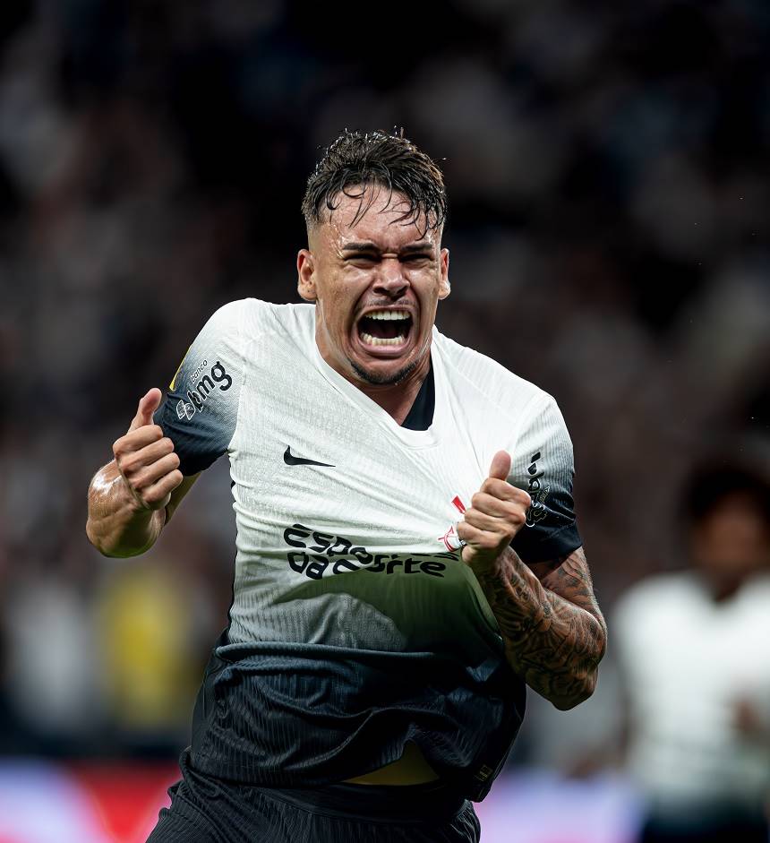 Joo Pedro comemorando o gol marcado - Foto Rodrigo Coca/ Ag Corinthians 