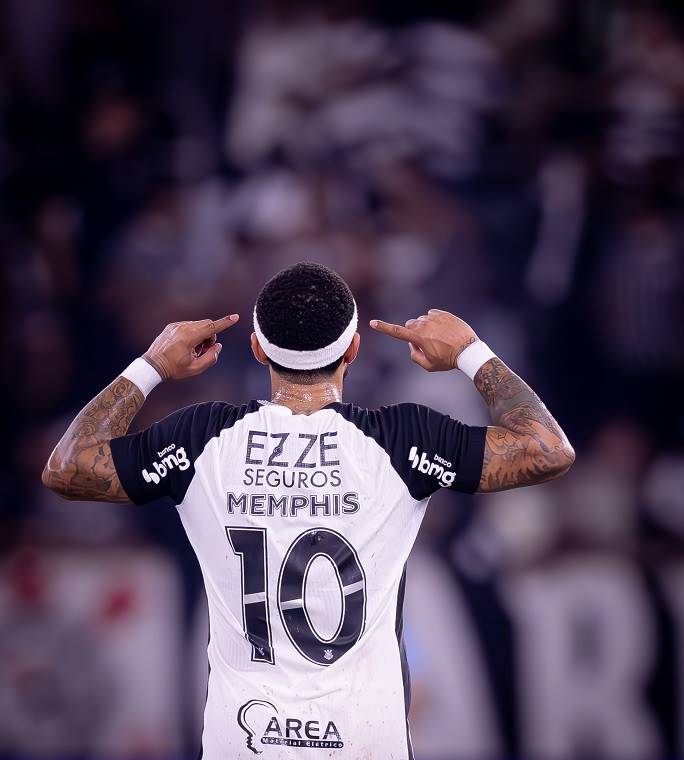 Memphis comemorando o gol - Foto: Rodrigo Coca/Ag. Corinthians