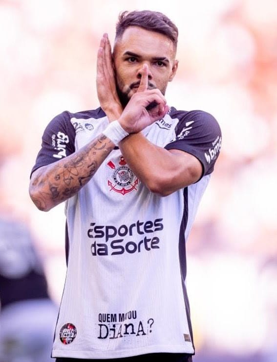 Raniele  comemorando o primeiro gol do Corinthians na partida - foto: Rodrigo Conca/Ag Corinthians 