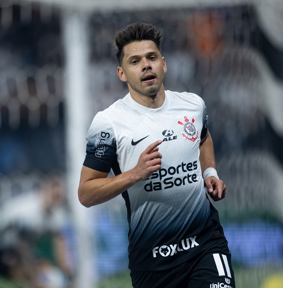 Romero comemorando o primeiro gol na partida  - Foto: Rodrigo Coca/Agncia Corinthians