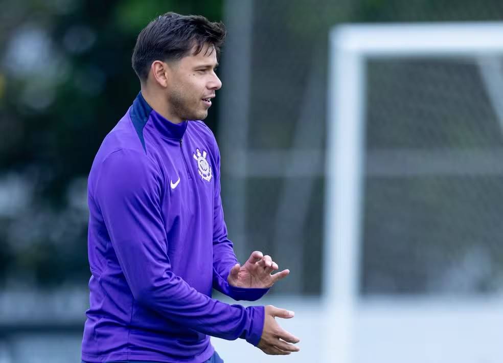 Romero em treino do Corinthians nesta tera-feira  Foto: Rodrigo Coca / Ag.Corinthians