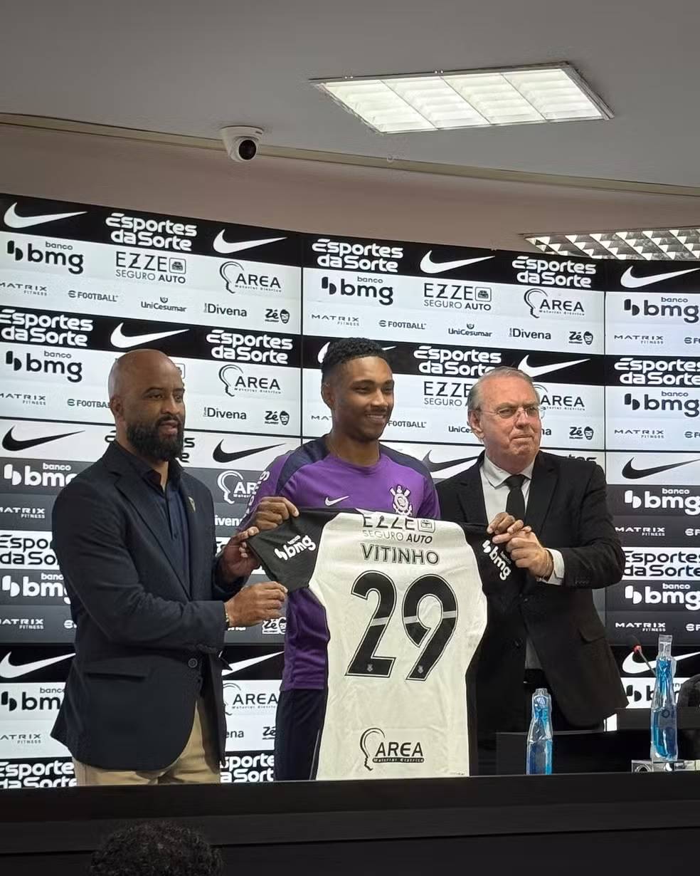 Vitinho  o novo reforo do Corinthians  Foto: Gustavo Vasco/ Corinthians