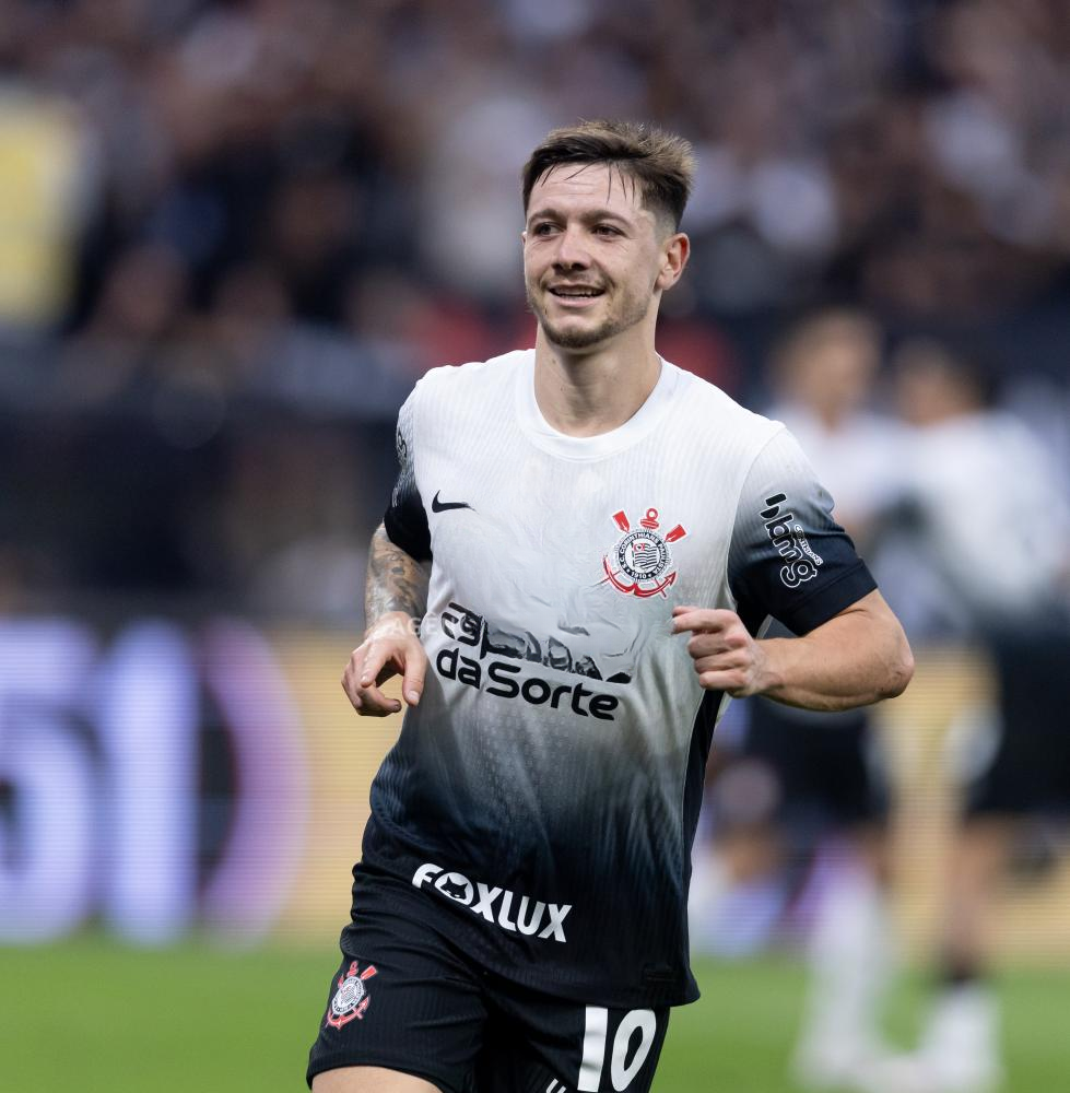 Rodrigo Garro comemorando o terceiro gol do Corinthians - Foto:  Rodrigo Coca/Ag Corinthians